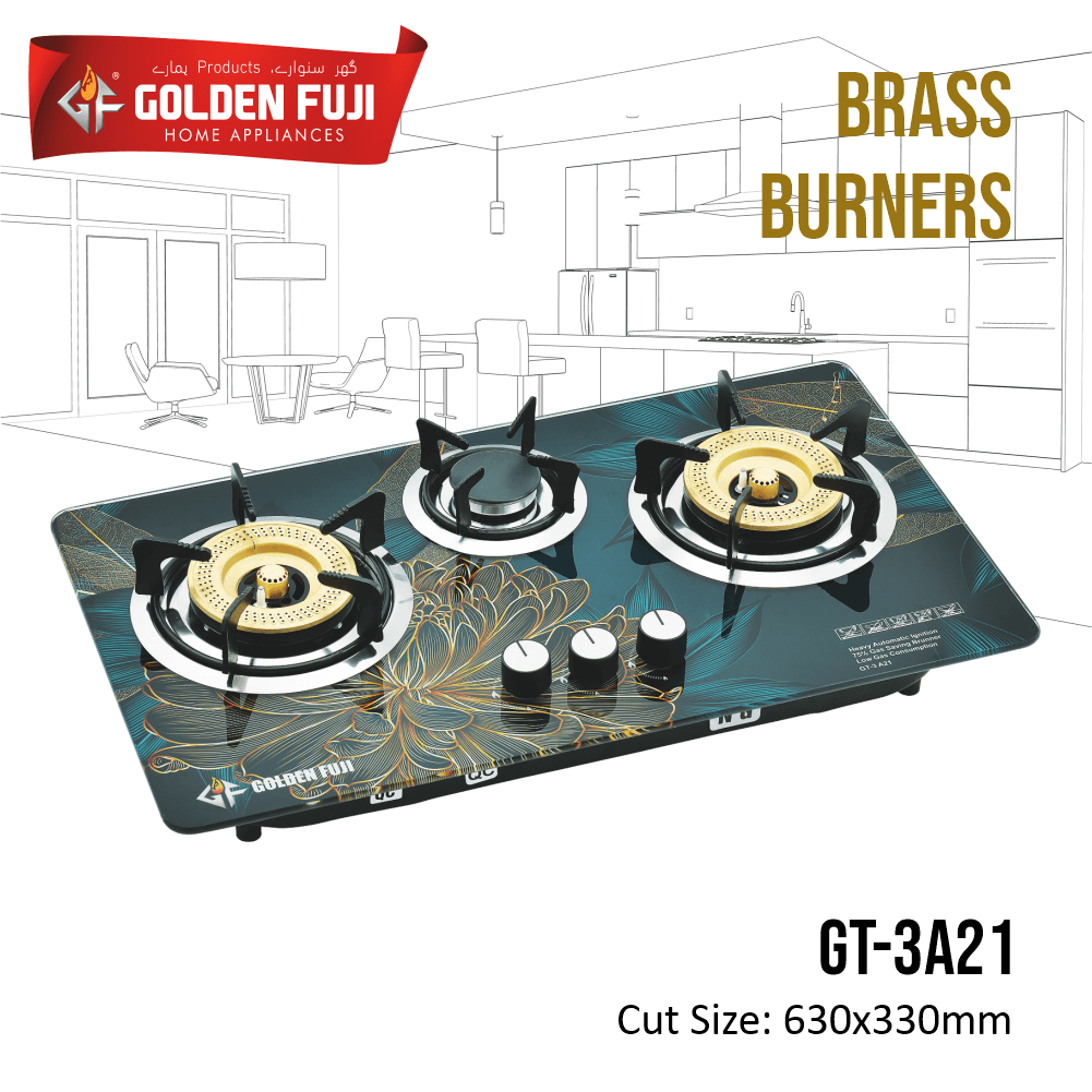 Kitchen Built In Hob #GT-3A21 (Brass Burner)