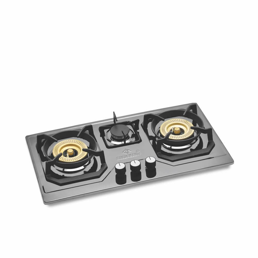 Kitchen Built In Hob #ST-2000 Brass Burner -Black