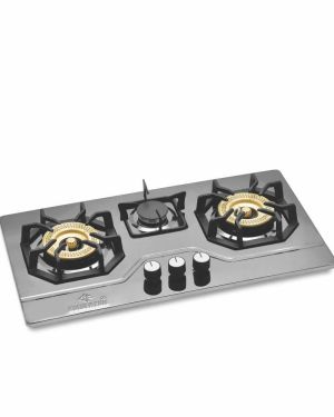 Kitchen Built In Hob #ST-3000 Brass Burner -Black