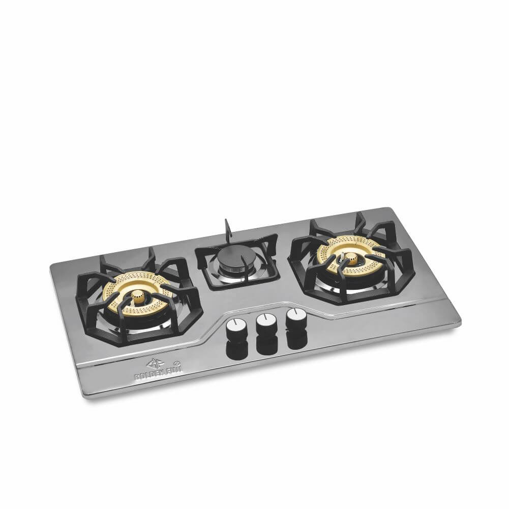 Kitchen Built In Hob #ST-3000 Brass Burner -Black